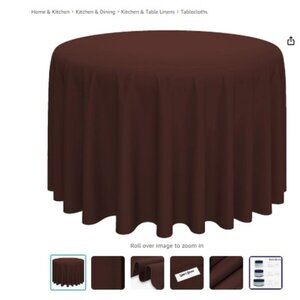 NEWLann's Linens - 132" Round Premium Tablecloth for Banquet/Restaurant